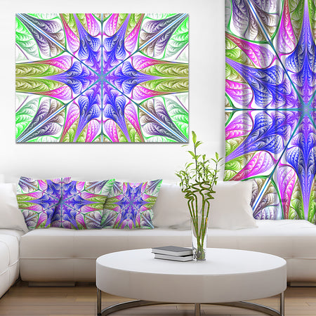 Extraordinary Fractal Light Green Art - Large Wall Art on Canvas