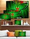 Fractal Green Leaf Design - Large Wall Art on Canvas