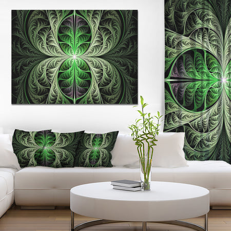 Fabulous Green Fractal Texture - Large Wall Art on Canvas