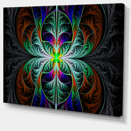 Fabulous Blue Fractal Texture - Large Wall Art on Canvas
