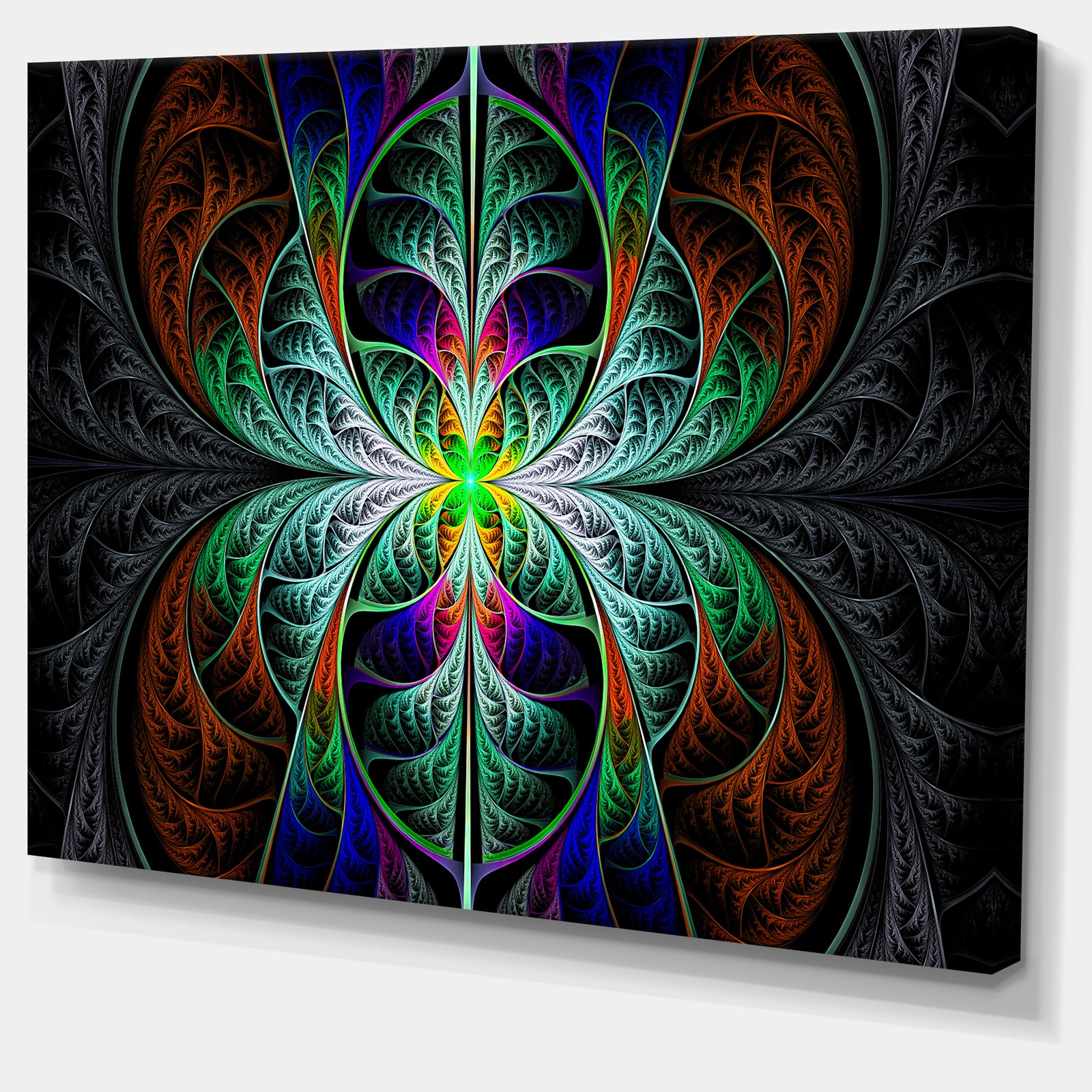 Fabulous Blue Fractal Texture - Large Wall Art on Canvas