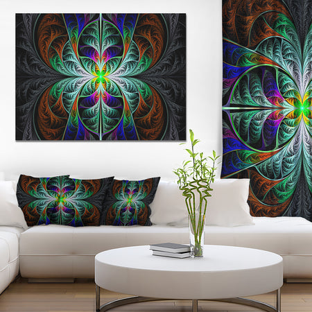 Fabulous Blue Fractal Texture - Large Wall Art on Canvas