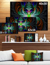 Fabulous Blue Fractal Texture - Large Wall Art on Canvas