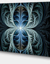 Glowing Blue Fabulous Fractal Art - Large Wall Art on Canvas