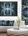 Glowing Blue Fabulous Fractal Art - Large Wall Art on Canvas