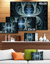 Glowing Blue Fabulous Fractal Art - Large Wall Art on Canvas