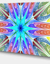 Multi-Color Pink Fractal Stained Glass - Large Wall Art on Canvas