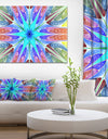 Multi-Color Pink Fractal Stained Glass - Large Wall Art on Canvas