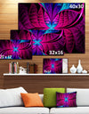 Bright Pink Fractal Stained Glass - Large Wall Art on Canvas