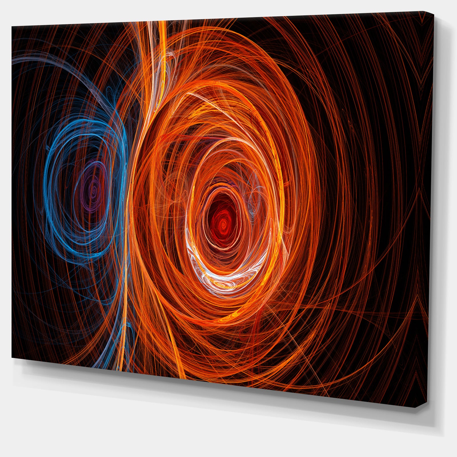 Brown Large Fractal Circles - Large Wall Art on Canvas