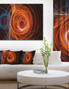 Brown Large Fractal Circles - Large Wall Art on Canvas