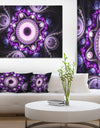 Bright Fractal Circles and Waves - Large Wall Art on Canvas