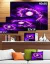 Purple Fractal Circles and Waves - Large Wall Art on Canvas