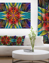 Colorful Fractal Stained Glass - Large Wall Art on Canvas