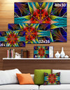 Colorful Fractal Stained Glass - Large Wall Art on Canvas