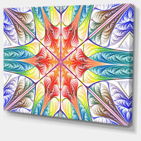 Multi-Color Fractal Circles and Waves - Large Wall Art on Canvas