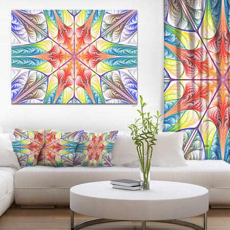 Multi-Color Fractal Circles and Waves - Large Wall Art on Canvas