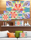 Multi-Color Fractal Circles and Waves - Large Wall Art on Canvas