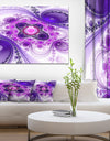 Purple Wavy Curves and Circles - Large Wall Art on Canvas