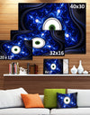 Exotic Blue Pattern with Circles - Large Wall Art on Canvas