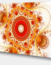 Orange Fractal Pattern with Circles - Large Wall Art on Canvas