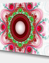 Pink Fractal Pattern with Circles - Large Wall Art on Canvas