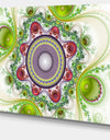 Light Green Pattern with Circles - Large Wall Art on Canvas