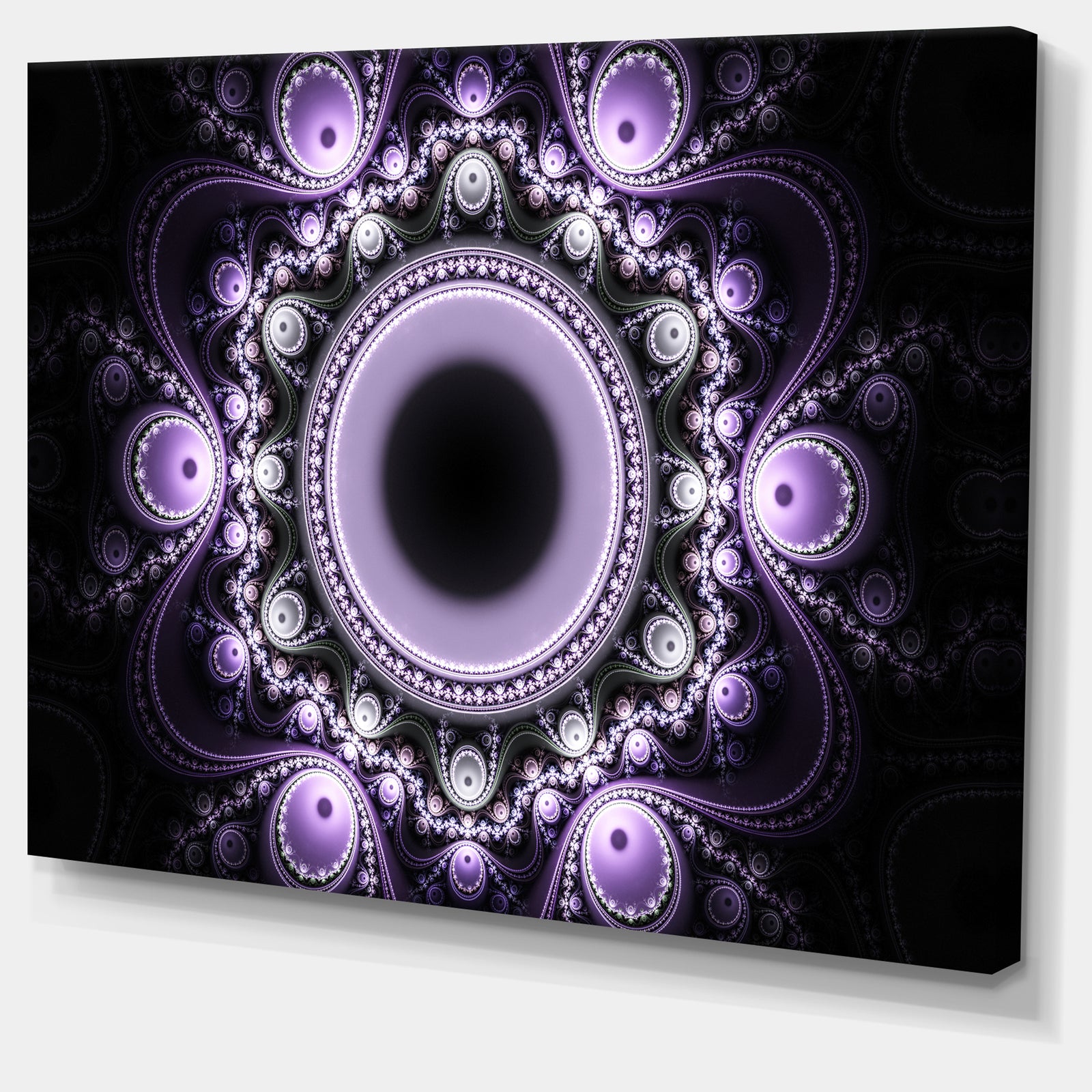 Light Purple Pattern with Circles - Large Wall Art on Canvas