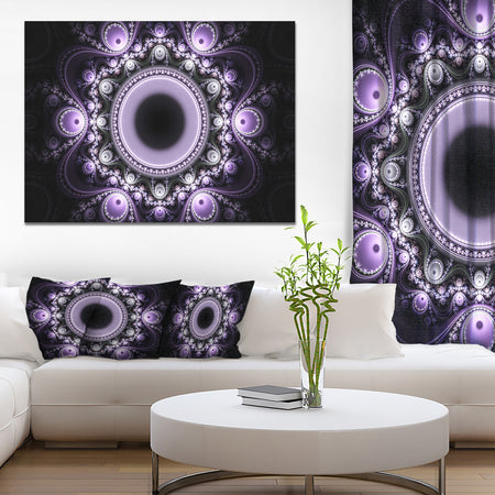 Light Purple Pattern with Circles - Large Wall Art on Canvas