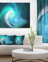 Blue Fractal Large Illustration - Large Canvas Wall Art