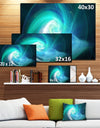 Blue Fractal Large Illustration - Large Canvas Wall Art