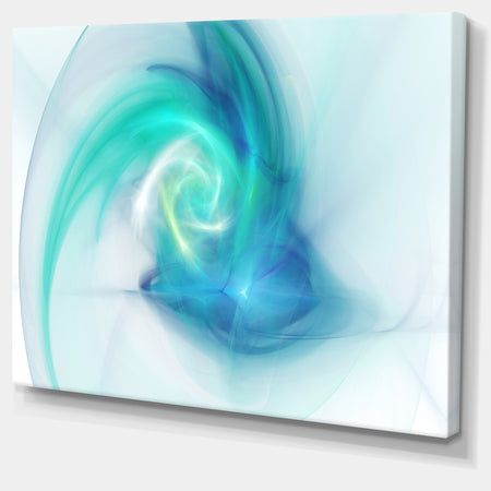 Light Blue Fractal Large Texture - Large Canvas Wall Art