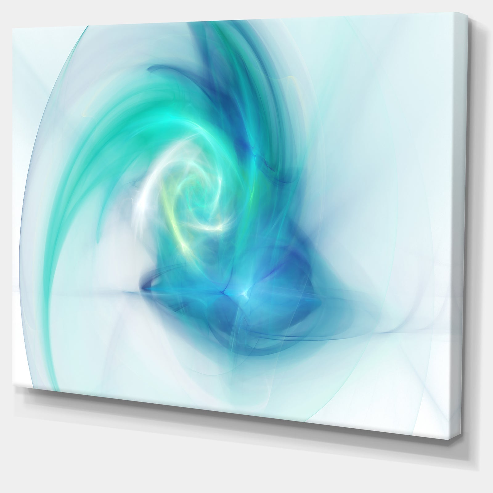 Light Blue Fractal Large Texture - Large Canvas Wall Art