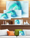 Light Blue Fractal Large Texture - Large Canvas Wall Art