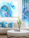 Light Blue Fractal Illustration - Large Canvas Wall Art