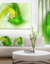 Bright Green Fractal Illustration - Large Canvas Wall Art