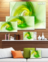 Bright Green Fractal Illustration - Large Canvas Wall Art