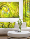 Yellow Fractal Large Illustration - Large Canvas Wall Art