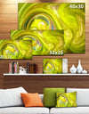 Yellow Fractal Large Illustration - Large Canvas Wall Art