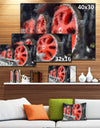 Red Wheels of Old Steam Train - Large Wall Artwork