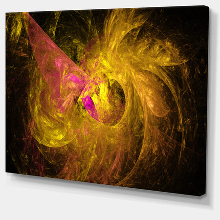 Golden Fractal Large Illustration - Large Wall Artwork