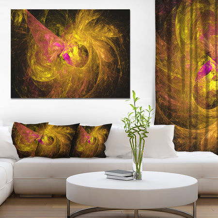 Golden Fractal Large Illustration - Large Wall Artwork