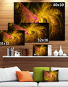 Golden Fractal Large Illustration - Large Wall Artwork