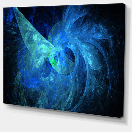 Blue on Dark Fractal Illustration - Large Wall Artwork