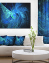 Blue on Dark Fractal Illustration - Large Wall Artwork