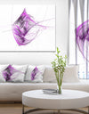 Purple on White Fractal Illustration - Large Wall Artwork