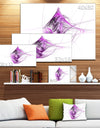 Purple on White Fractal Illustration - Large Wall Artwork