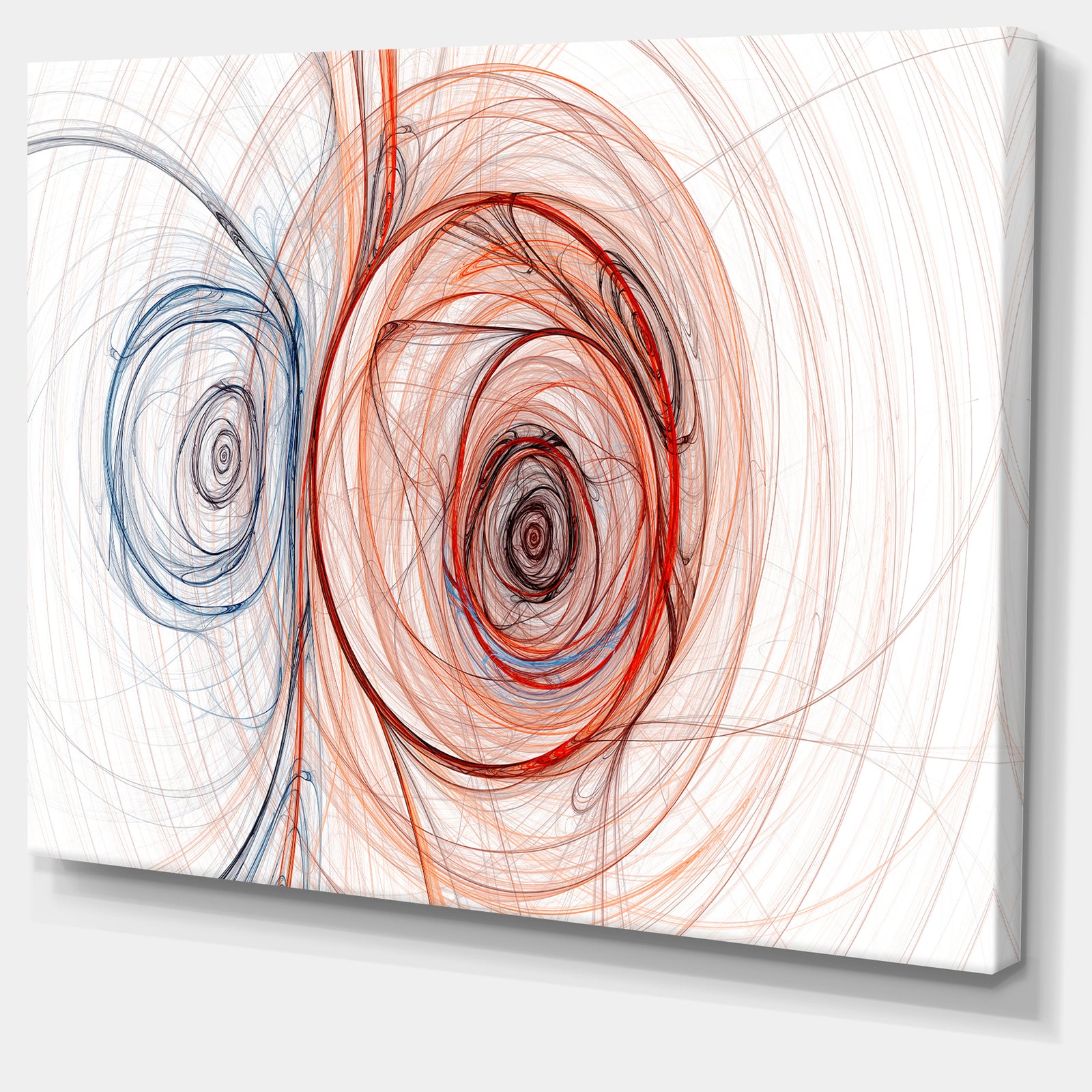 Brown Blue Fractal Illustration - Large Wall Artwork