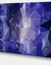 Blue Polygonal Mosaic Pattern - Large Glossy Canvas Art Print