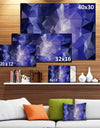 Blue Polygonal Mosaic Pattern - Large Glossy Canvas Art Print